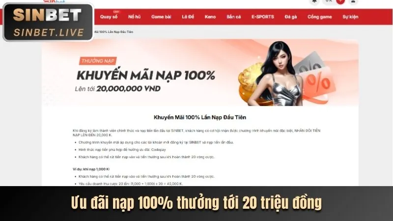Ưu đãi chào mừng thành viên mới 188k